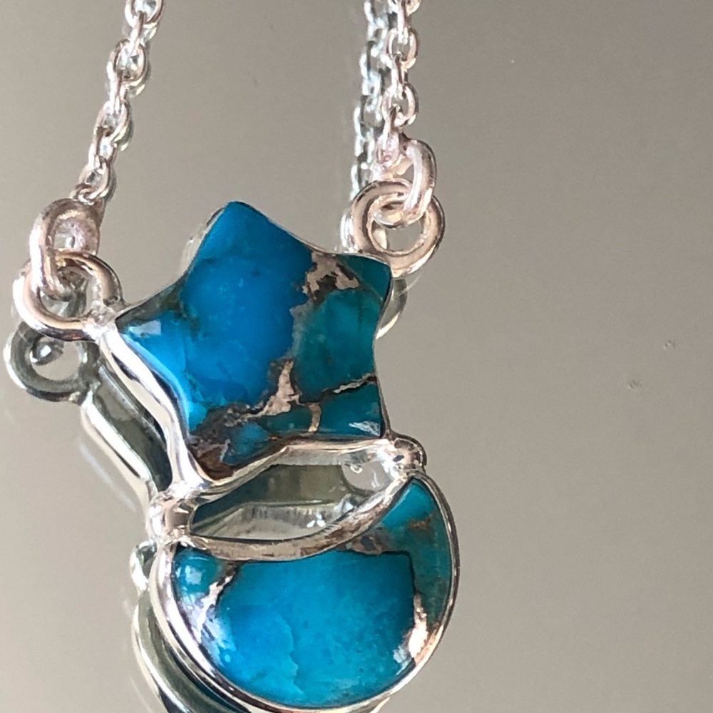 Genuine Sterling Silver Turquoise necklace - Picture 6 of 6